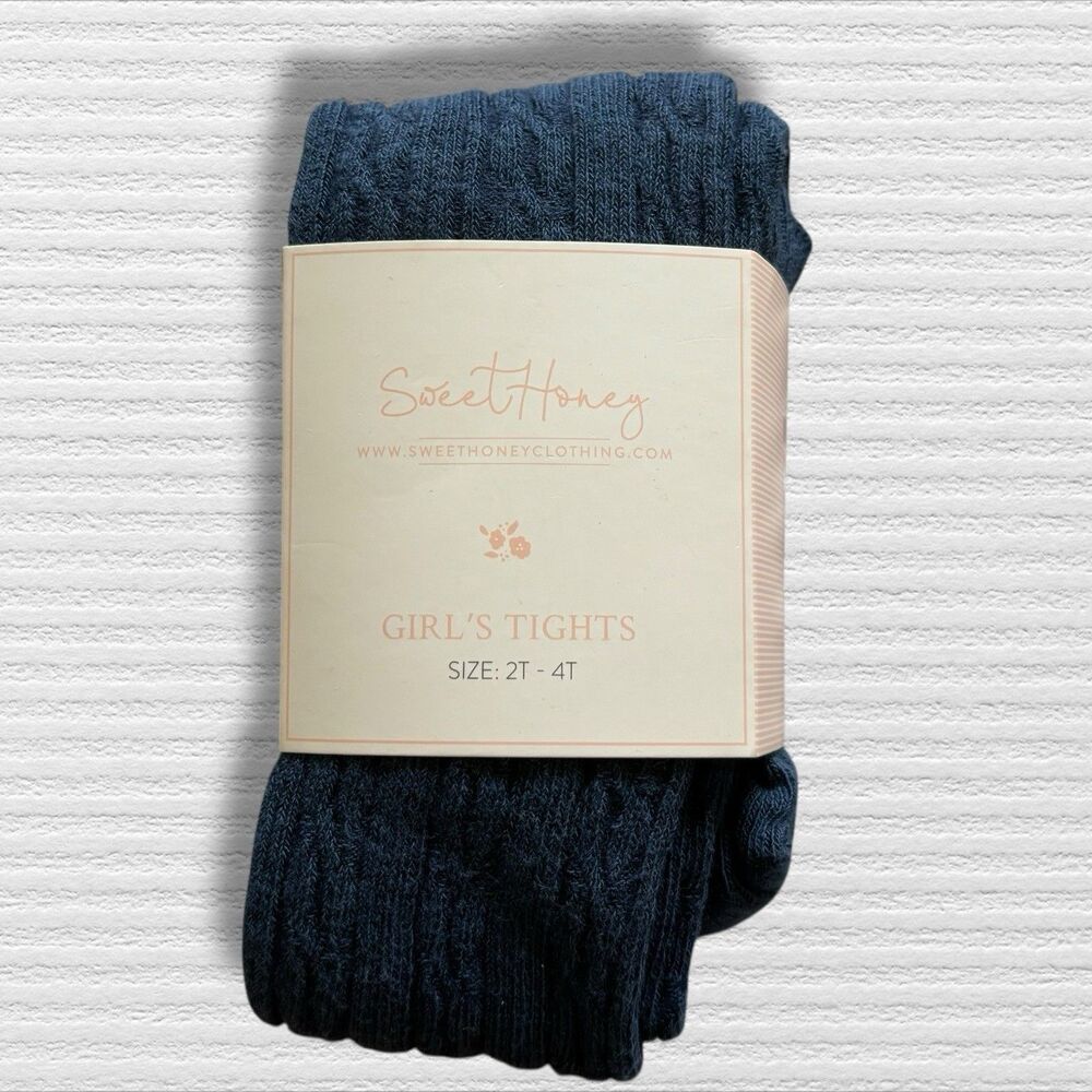 NWT SweetHoney Cable Knit Tights 6-12m